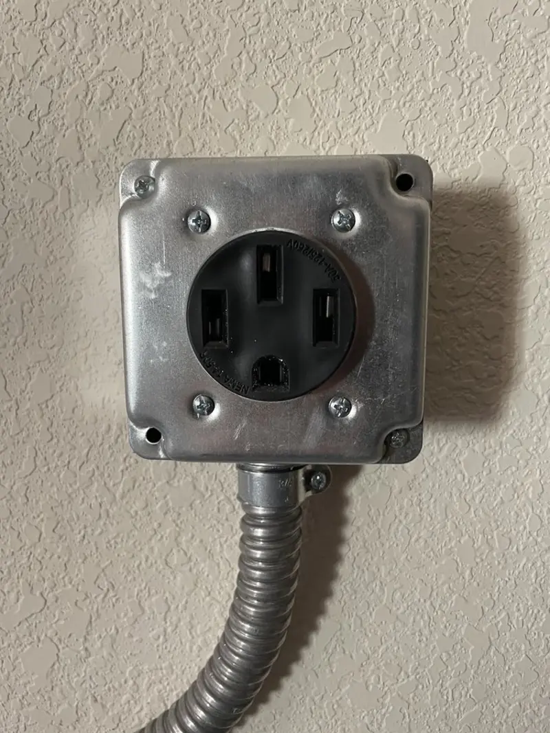 NEMA 14-50 outlet installed for Smart Home Electrical in Richfield